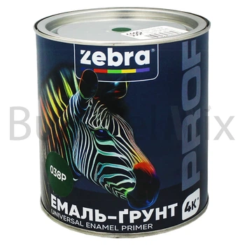 Емаль-ґрунт алкідна ZEBRA PROF 038Р 0,8 кг темно-зелена