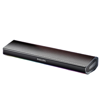 Беспроводная колонка PHILIPS SPA5109 с регулируемой RGB подсветкой, 1800 mAh, чёрная
