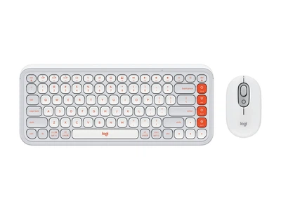 Комплект (клавиатура, мышь) беспроводной Logitech Pop Icon Combo Off White (920-013141)