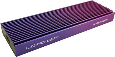 Зовнішня кишеня LC-Power LC-M2-C-MULTI-4 M.2 SSD USB 3.2 Gen. 2x1 Type-C Purple-Violet