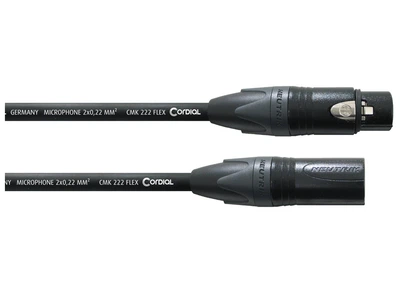 Микрофонный кабель балансный XLR Male — XLR Female 2.5м Cordial CPM 2,5 FM FLEX