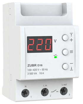 Реле напруги ZUBR D16 (16 А, 3 500 ВА) (4820120220395)