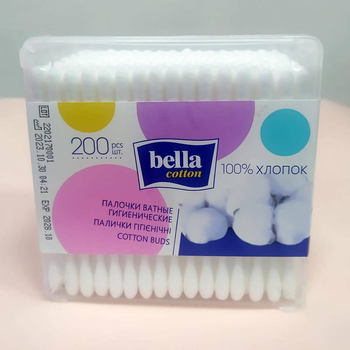 Ватні палочки Bella 200шт коробка