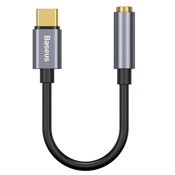 Кабель-перехiдник Baseus Type-C Male to 3.5mm Female Adapter L54 Black (CATL54-01)