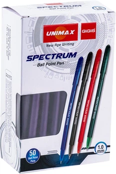 Набор шариковых ручек Unimax Spectrum 1.0 мм фиолетовых 50 шт (UX-100-11)