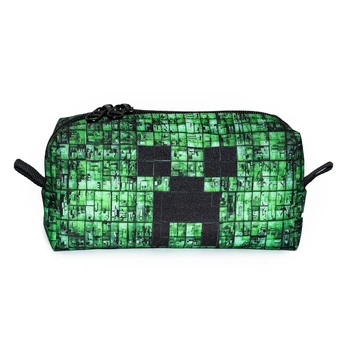 Школьный пенал Майнкрафт крипер (minecraft - 001), 18 х 9 х 8 см