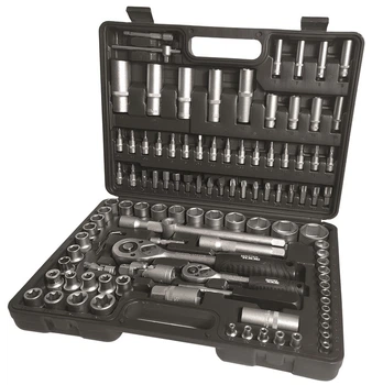 Набор насадок торцевых 1/2 и 1/4" Mastertool с трещоткой 24 зуба 108 шт (78-7108)