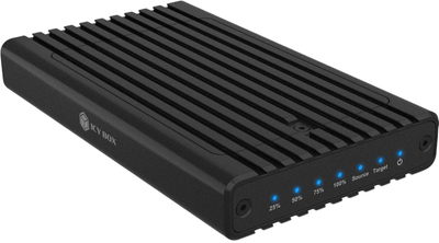 Kieszeń zewnętrzna z funkcją klonowania ICY BOX IB-2817MCL-C31 do 2 x M.2 PCIe NVMe USB 3.2 Gen 2 Type-C/A Black