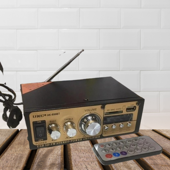 Двухканальный интегральный усилитель звука UKC AMP AK-699BT/4824 с воспроизведением по Bluetooth MP3 FM-радио 40W USB/SD/MMC Черный