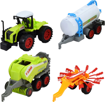 Traktor Toys Paweł Wojda Farma z kosiarką rotacyjną grabiami i cysterną (5903940018331)