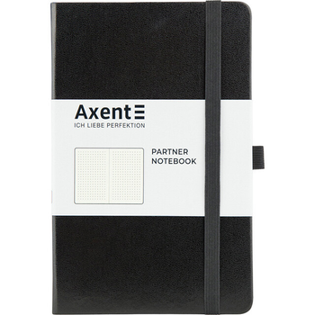 Деловая записная книжка Axent Partner А5 96 листов точка кремовый блок на резинке т/обл черный (8306-01-A)
