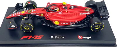 Металева модель автомобіля Bburago Ferrari F1-75 2022 Carloz Sainz 1:43 (4893993014255)