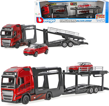 Zestaw metalowych modeli samochodów BBurago Laweta Land Rover + Samochód Volvo FH16 1:43 (4893993314621)