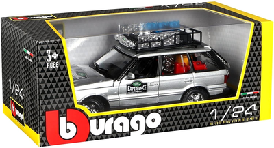 Metalowy model samochodu BBurago Range Rover 1:24 Srebrzysty (4893993220618)