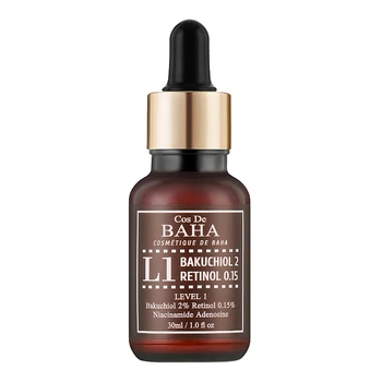 Сыворотка для лица с бакучиолом и ретинолом Bakuchiol & Retinol Serum (L1) Cos De Baha 30 мл 8809240318171