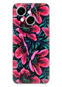 Силиконовый чехол ПринтОК для Tecno Spark Go 1 - Цветочки