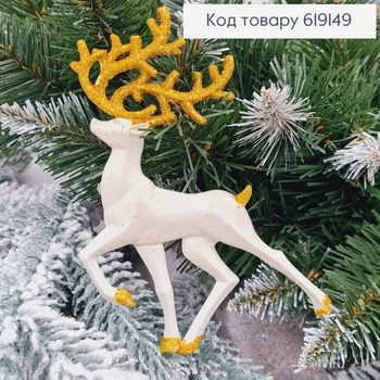 Новогодняя фигура Блеск Олень Золото, 15*10см, игрушка на елку, Украина