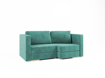 Маленький диван Sita two long Velor Lucite Green 205x110 см