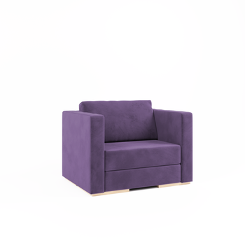 Модульне крісло (диван одномісний) - Sita one Velor Dark Purple 120x90 см