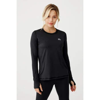 Лонгслив женский ALO YOGA ALOSOFT 1/2 ZIP RAPID PULLOVER BLACK