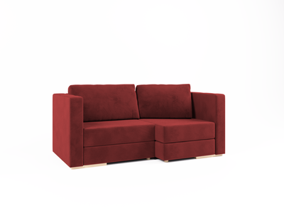 Маленький диван Sita two long Velor Poppy Red 205x110 см