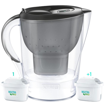 Фильтр-кувшин для воды BRITA Marella Memo MX 2.4 л. с двумя картриджами Maxtra Pro Pure Performance (графит)