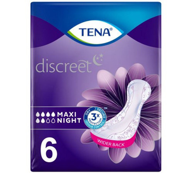 Прокладки TENA Discreet Maxi Night урологічні післяпологові, 6шт