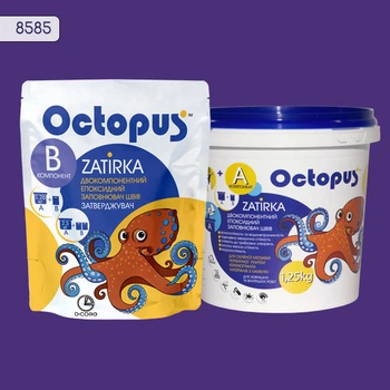 Двухкомпонентная эпоксидная затирка для плитки и мозаики ТМ "OCTOPUS", цвет 8585 1,25 кг.
