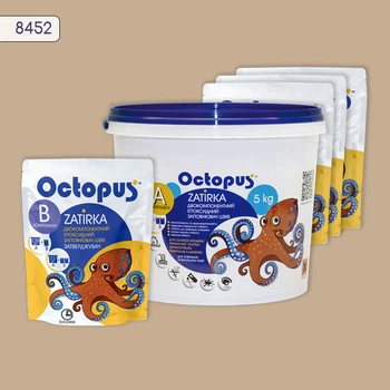 Двухкомпонентная эпоксидная затирка для плитки и мозаики ТМ "OCTOPUS", цвет 8452 5 кг.
