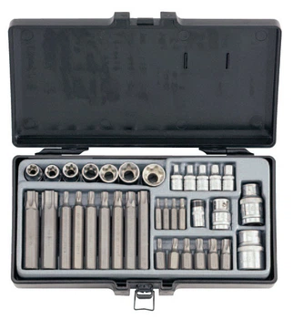 Набор бит и головок 1/4, 3/8 и 1/2" HEX, TORX, SPLINE 35 ед. Force 4352 F