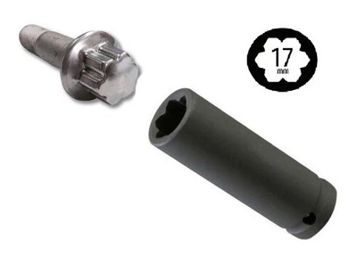 Спецголовка для гаек-секреток колесных MERCEDES 9T0206 F