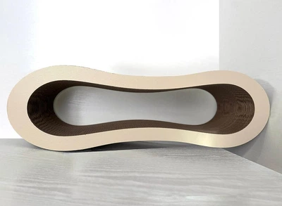 Когтеточка для кошек из картона CLAW-A3 Бежевая 75x22x25