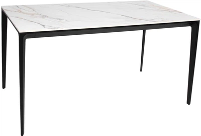 Обеденный стол HESTIA B3917A 140x80x74 см Золотой с белым + песчано-черный, матовое покрытие (АР000107615)