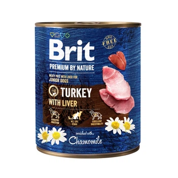Консервований корм Brit Premium by Nature з індичкою та печінкою для цуценят 800 г (1111159942)