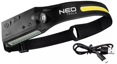 Ліхтар налобний NEO Tools LED belt 2 в 1 99-097 (5907558493702)