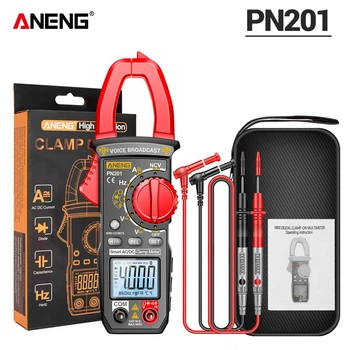 Цифровий мультиметр кліщі ANENG PN201 AC/DC на 4000 відліків з голосовим супроводом