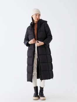 Куртка зимова довга жіноча LC Waikiki W33316Z8RQL 36 Чорна (8683118129317)