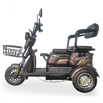 Електроскутер Триколісний Трицикл FADA BULLi (750W, 72V, 20Ah) Коричневий