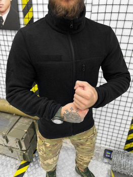 Тактична флісова кофта з кріпленням для шевронів Polartec Tactical Fleece Black M