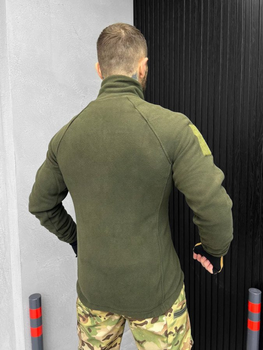 Тактическая кофта флисовая с креплением для шевронов Fleece Jacket Polartec Olive M