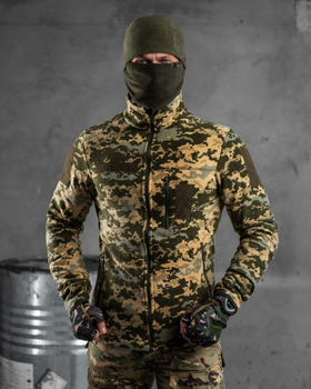 Тактическая кофта флисовая с креплением для шевронов Polartec Tactical Fleece Пиксель L