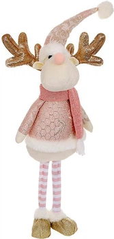 Игрушка новогодняя Олень 67см, розовый с золотым (BD-822-409)