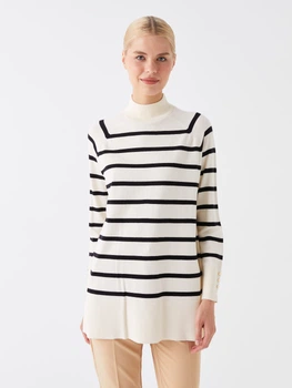 Светр в'язаний жіночий LC Waikiki W36867Z8SZ5 XL Бежевий (8683119614379)