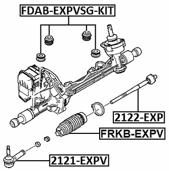 Пыльник рулевой тяги Ford Explorer/Flex/Taurus 2011-2016 (AA5Z3332A, AA5Z-3332-A)