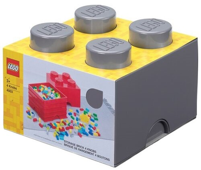 Pudełko do przechowywania klocków konstrukcyjnych LEGO Storage Brick 4 Szare (5007073)