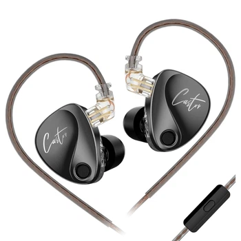 Наушники KZ Knowledge Zenith Castor Harman Target With Improved Bass Version, Gray, Mic
