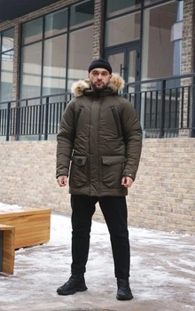 Мужская парка зимняя куртка HotWint Intruder 0224 2XL Хаки ( IN - 0224/03 E )