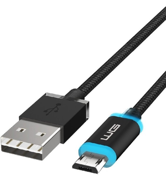 Кабель Winner Group USB Type-A - micro USB M/M 1 м Black-Blue (8591194086526)