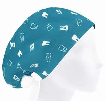 Медична шапочка жіноча HeadwearUniverse універсальна принт Зубики