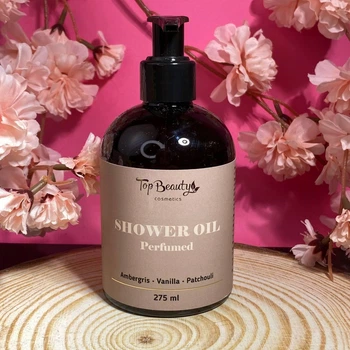 Парфумована олія для душу Top Beauty Shower Oil Rerfumed 275 мл Амбра-Ваніль-Пачулі